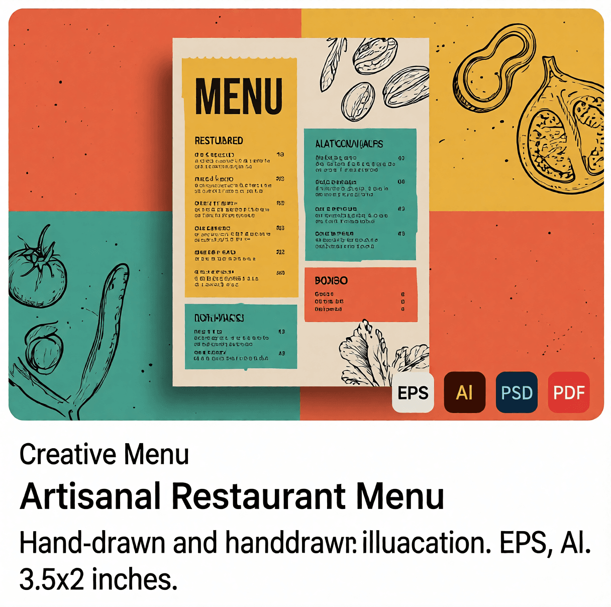 Artisanal Restaurant Menu Template